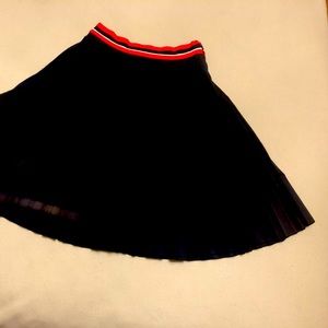 Prada Lovely Pleated Navy Blue Skirt